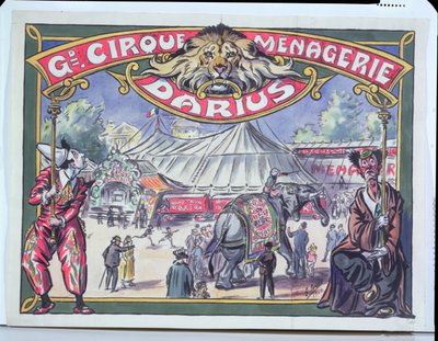 A Grand Cirque Menagerie Dariust reklámozó plakát, 1924 (wc papíron) alkotó: French School