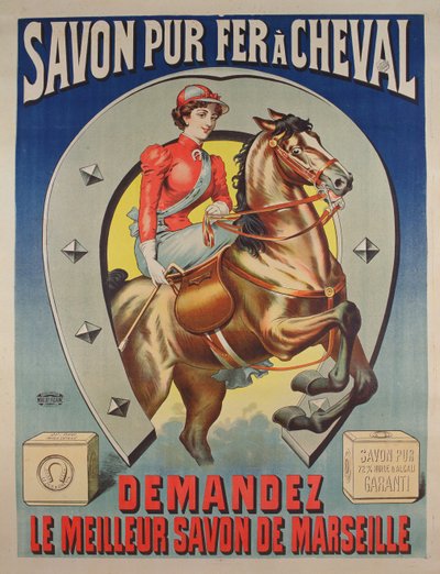 Le Fer a cheval szappan plakátja alkotó: French School