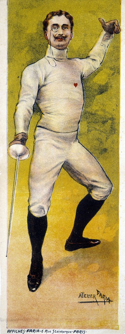 A párizsi Faria műhely által tervezett kerítésplakát 1898-ban. alkotó: French School
