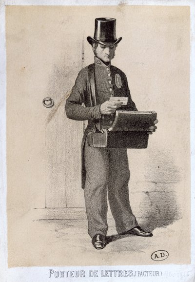 Postás, 1865 körül alkotó: French School