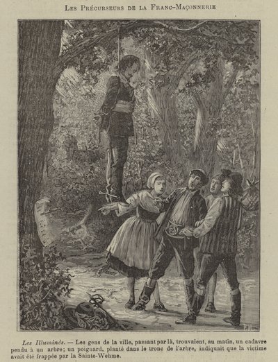 A szabadkőművesség előfutárai: az Illuminátusok (metszet) alkotó: French School