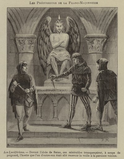 A szabadkőművesség elődjei: a luciferiánusok (metszet) alkotó: French School