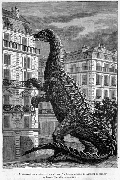 Őskori állatok: az egyik legmagasabb házunkon megnyomva mancsukat az 5. emelet erkélyén ettek volna – Camille Flammarion „Le monde avant la création de l
