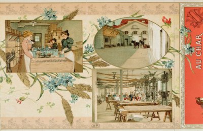 Tésztakészítés gyárban, 1900 körül alkotó: French School