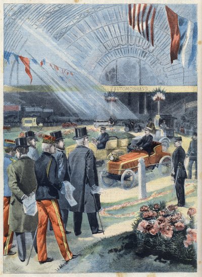 Emile Loubet (1838-1929) francia köztársasági elnök ipari alkoholkiállítást rendez a párizsi Champ de Mars (Champs-de-Mars) gépgalériájában, a "Le Petit Parisien"-ben. alkotó: French School