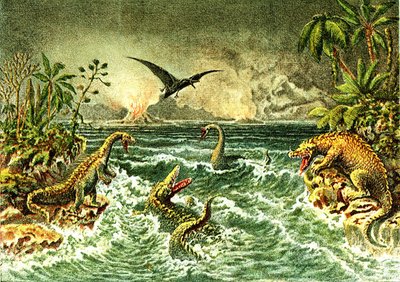 Primitív világ (dinoszauruszokkal) – az őstörténet másodlagos időszaka alkotó: French School