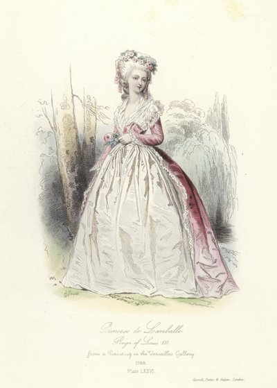 Lamballe hercegnője, XVI. Lajos francia uralkodása alkotó: French School