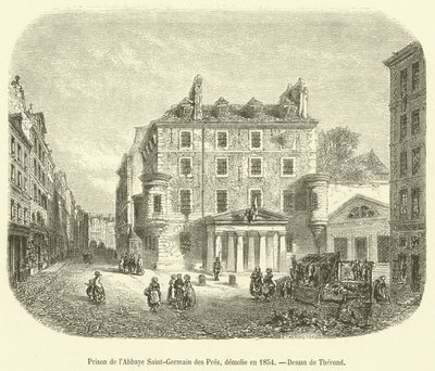 A Saint-Germain des Pres-i apátság börtöne, 1854-ben lerombolva (metszet) alkotó: French School