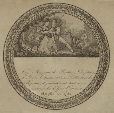Termékcímke egy francia édességbolthoz alkotó: French School
