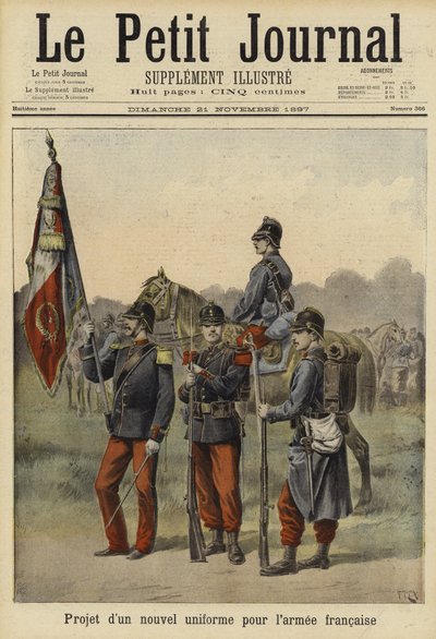 Új egyenruhát javasoltak a francia hadsereg számára, 1897 alkotó: French School