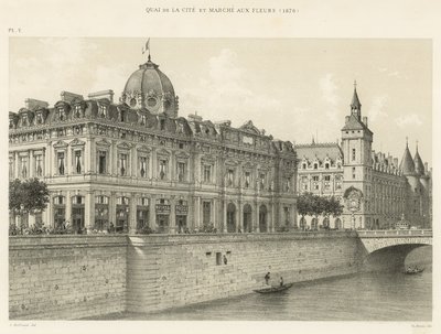 Quai de la Cité és Marche aux Fleurs, 1876 alkotó: French School