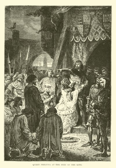 Fülöp királyné a király lábánál alkotó: French School