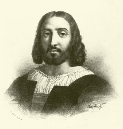 Raffaello Sanzio da Urbino, Raphael néven ismert portré (metszet) alkotó: French School