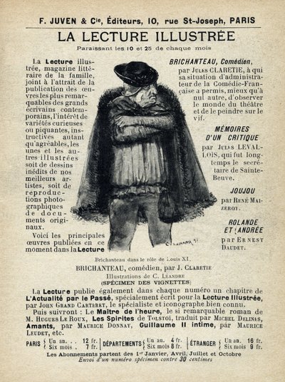 Lesen illustriert. Veröffentlichung in „Tales de Pantruche et d