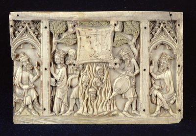 Jeleneteket ábrázoló dombormű Alexandriai Szent Katalin életéből, 1370-80 körül alkotó: French School
