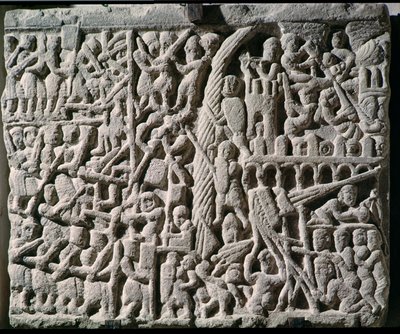 Simon de Montfort (1160-1218 körül) Carcassonne ostromát ábrázoló dombormű 1209-ben alkotó: French School