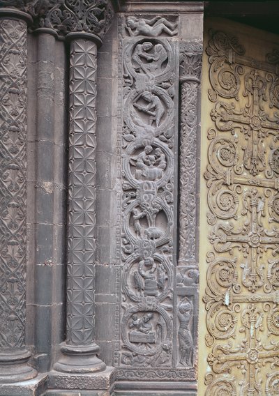 Dombormű a nyugati homlokzatról, amely a hónap munkáit ábrázolja, 1122-40 alkotó: French School