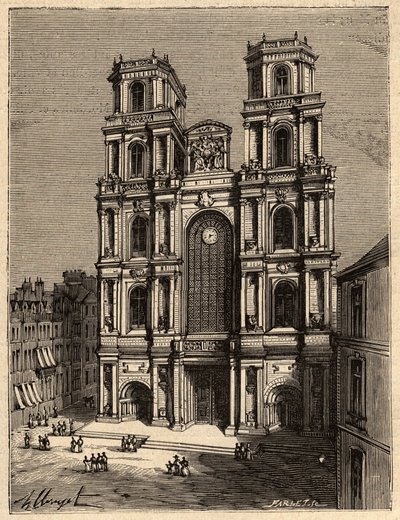 Rennes - La Cathedrale Saint Pierre - - metszet "" PATRIE" - PECTUREQUIREQUE FRANCIAORSZÁG LEÍRÁSA 6 KÖTETÉSBEN LUCIEN HUARD - 19. század vége alkotó: French School