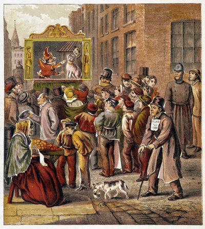 A Guignol ábrázolása - a "Magasin des petits enfants" című filmben alkotó: French School