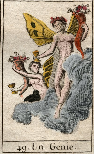 A természet géniuszának ábrázolása. Pierre Blanchard „Az ifjúság mitológiájából”, 1803. alkotó: French School