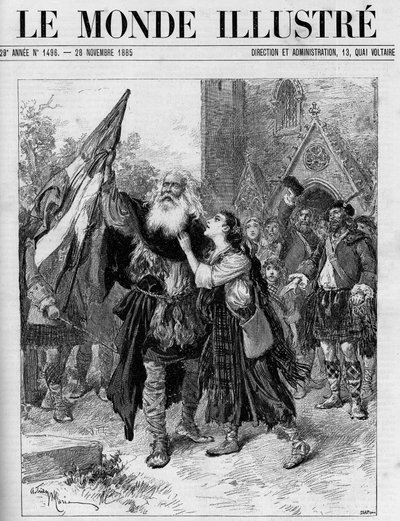 A dráma öt felvonásban, Francois Coppee (1842-1908) „Les Jacobites” bemutatása a párizsi Theatre de l