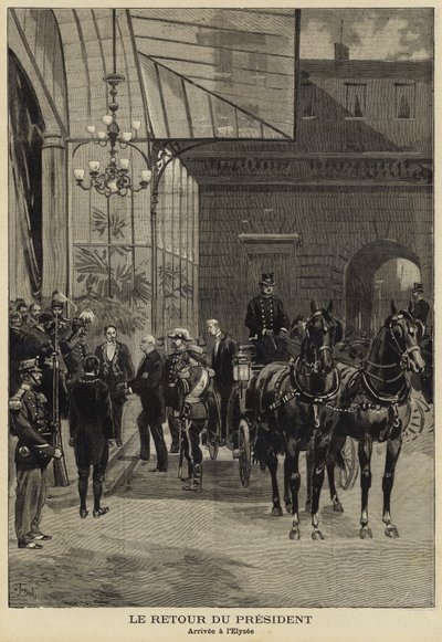 Felix Faure francia elnök visszatérése oroszországi látogatásáról, 1897 alkotó: French School