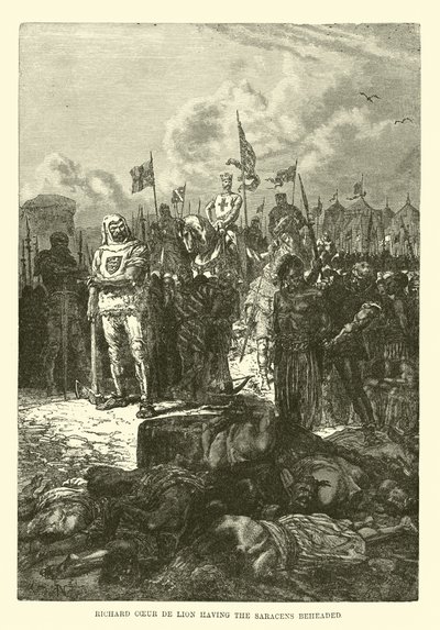 Richard Coeur de Lion lefejezi a szaracénokat alkotó: French School
