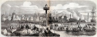 Risorgimento – (Ausztria elleni háború) – Napóleon herceg (Napoleon Jerome Bonaparte) által irányított francia hadsereg Livorno kiszállása – május 23. alkotó: French School