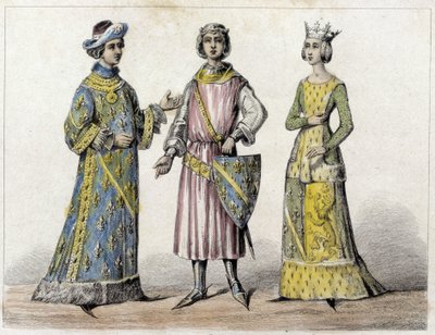 Róbert francia és burgundi Beatrice, felesége, francia király. alkotó: French School