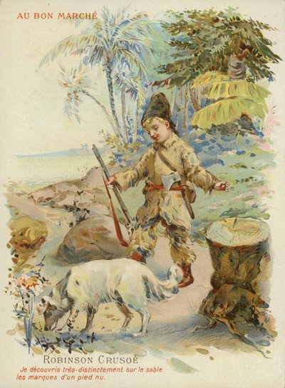 Robinson Crusoe kutyával alkotó: French School