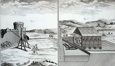 Roman Siege Machinery, Denis Diderot (1713-84) "Encyclopedie des Sciences et Metiers"-ből, 1770 körül megjelent (metszet) alkotó: French School