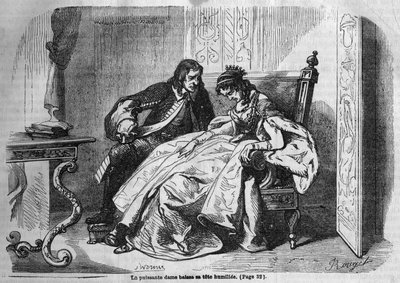 Római sorozat: „The Green Ladies”, George Sand (Aurore Dupin, Baronne Dudevant) (1804-1876). Metszet a „Les bons romances”-ba alkotó: French School