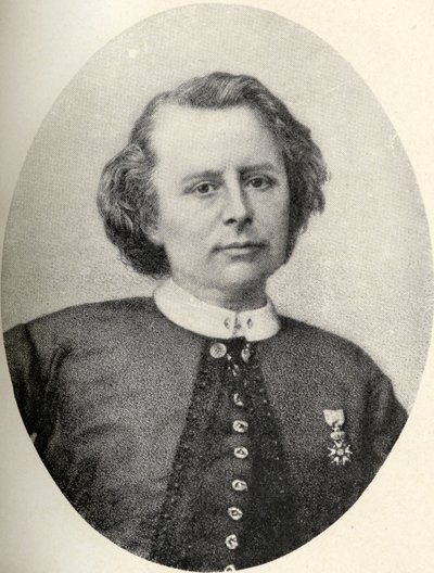 Rosa Bonheur (1822-99) illusztrációja a "Kis utazások a híres nők otthonaiba" című művéből, 1897-ben alkotó: French School