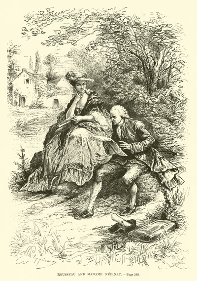 Rousseau és Madame dEpinay alkotó: French School
