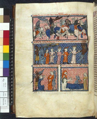 Royal 19 C. 1, f.204v Diabolic Temptations, illusztráció a "Le Breviari d