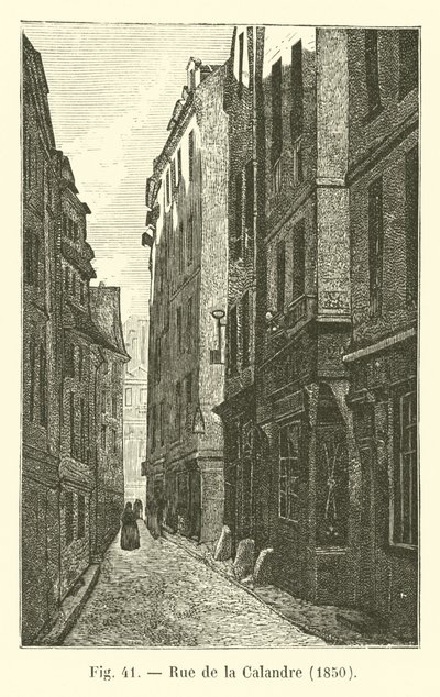 Rue de la Calandre, 1850 alkotó: French School