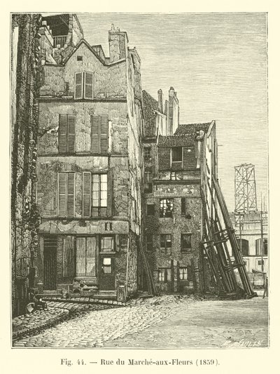 Rue du Marche-aux-Fleurs, 1859 alkotó: French School