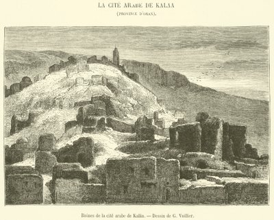 Kalaa arab város romjai (metszet) alkotó: French School