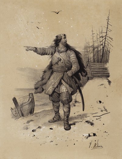 Rurik, az Orosz Birodalom alapítója, 862 (litho) alkotó: French School
