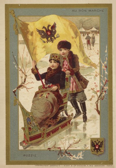 Orosz lányok a jégen alkotó: French School