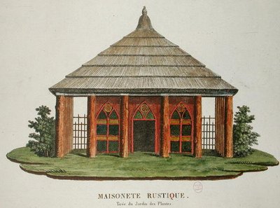 Rusztikus ház a Jardin des Plantes-ban, Párizsban alkotó: French School