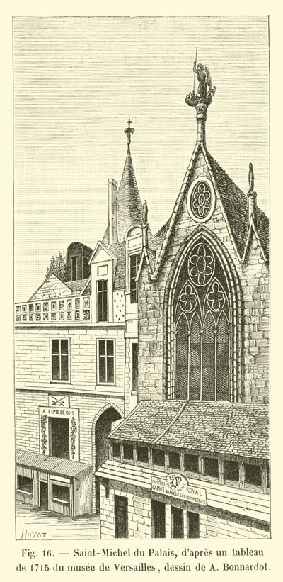 Saint-Michel du Palais, a Versailles-i Múzeum 1715-ös festménye után, A Bonnardot rajza alkotó: French School