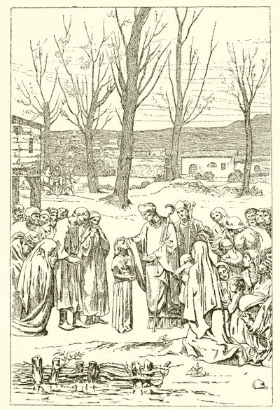 Saint Germain és Genevieve alkotó: French School