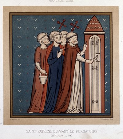 Szent Patrik (vagy Patrik), nyitó purgatórium - Ír Patrik - Szent Patrik - Írország apostola - alkotó: French School