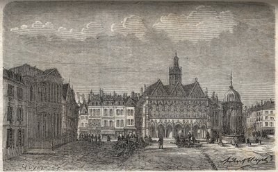 Saint Quentin (Saint-Quentin) Aisne megye – Victor Duruy (1811-1894) metszet a „Histoire de France”-ba – 1882 alkotó: French School
