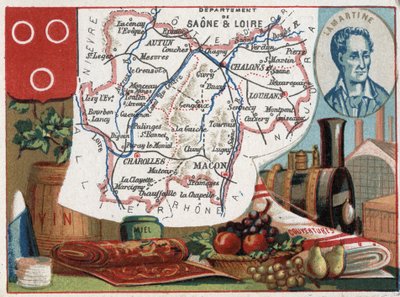 Saone et Loire (Saone-et-Loire, 71), Burgundia, Franciaország. Alphonse de Lamartine portréja (Alphonse Marie Louis de Prat de Lamartine alkotó: French School