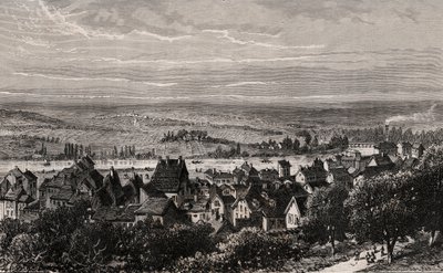 Sarreguemines - Moselle - V. A. Malt-Brown „La France illustrée: földrajz, történelem, statisztikai közigazgatás” című metszete. 1884 alkotó: French School