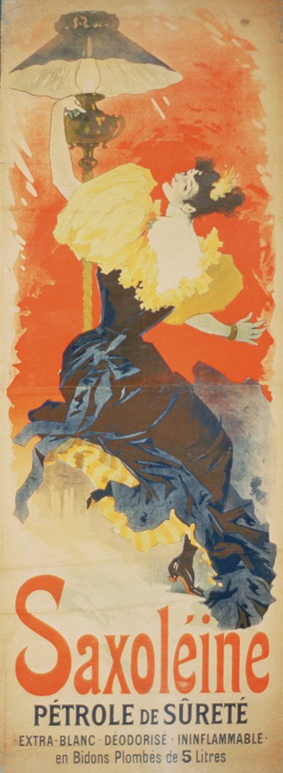 Saxoleine biztonsági lámpaolaj, 1890-es évek alkotó: French School