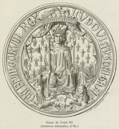 XI. Lajos pecsétje (metszet) alkotó: French School