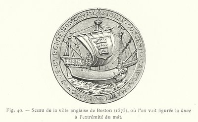 Boston angol város pecsétje alkotó: French School